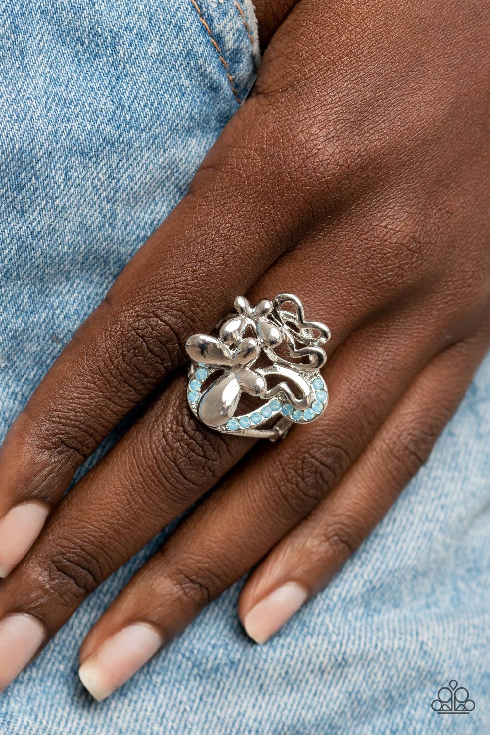 Paparazzi Accessories - Fluttering Flashback - Blue rings