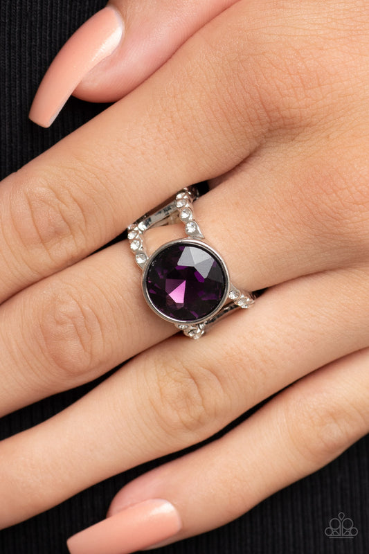 Paparazzi Accessories - High Roller Sparkle - Purple ring