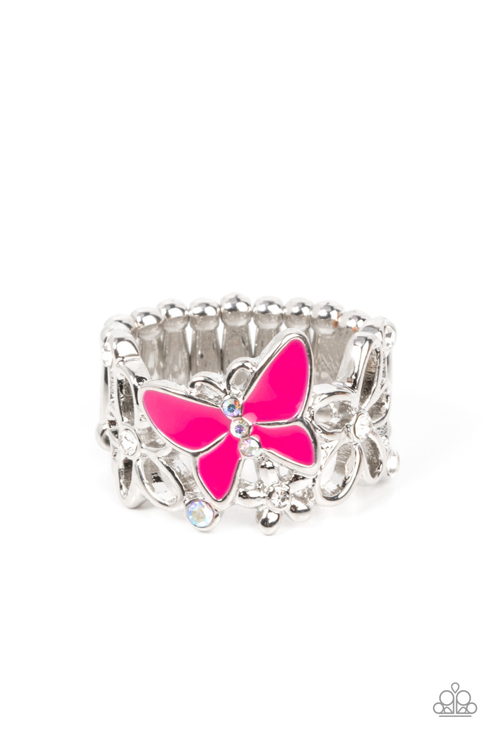 Paparazzi Accessories - All FLUTTERED Up - Pink ring