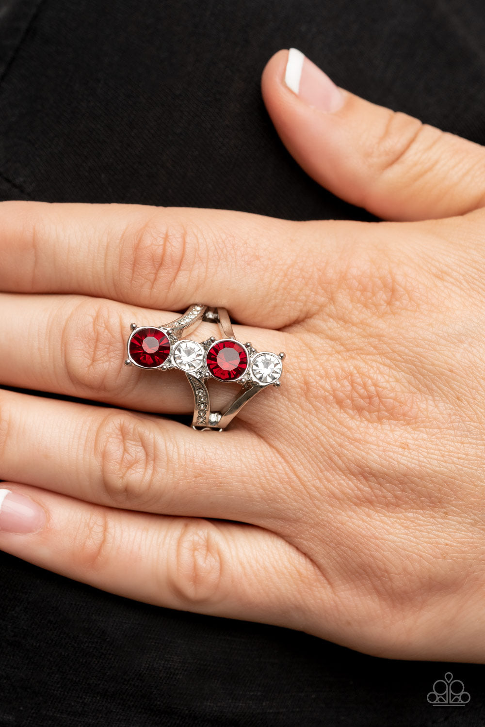 Paparazzi Accessories - Duplicating Dazzle - Red ring