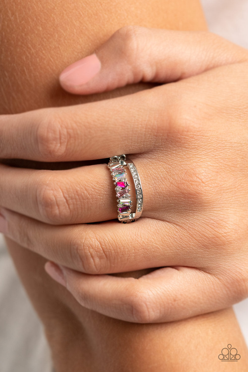 Paparazzi Accessories - Fractal Fascination - Pink ring