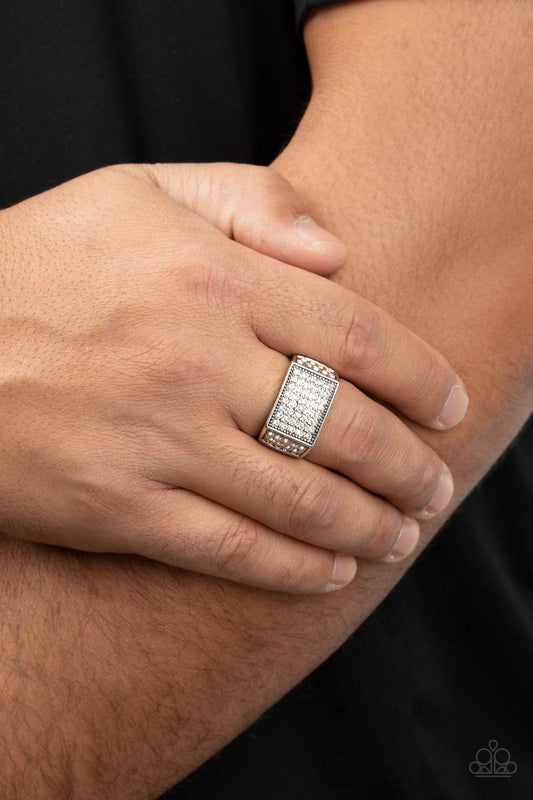 Paparazzi Accessories - Metro Merger - White ring