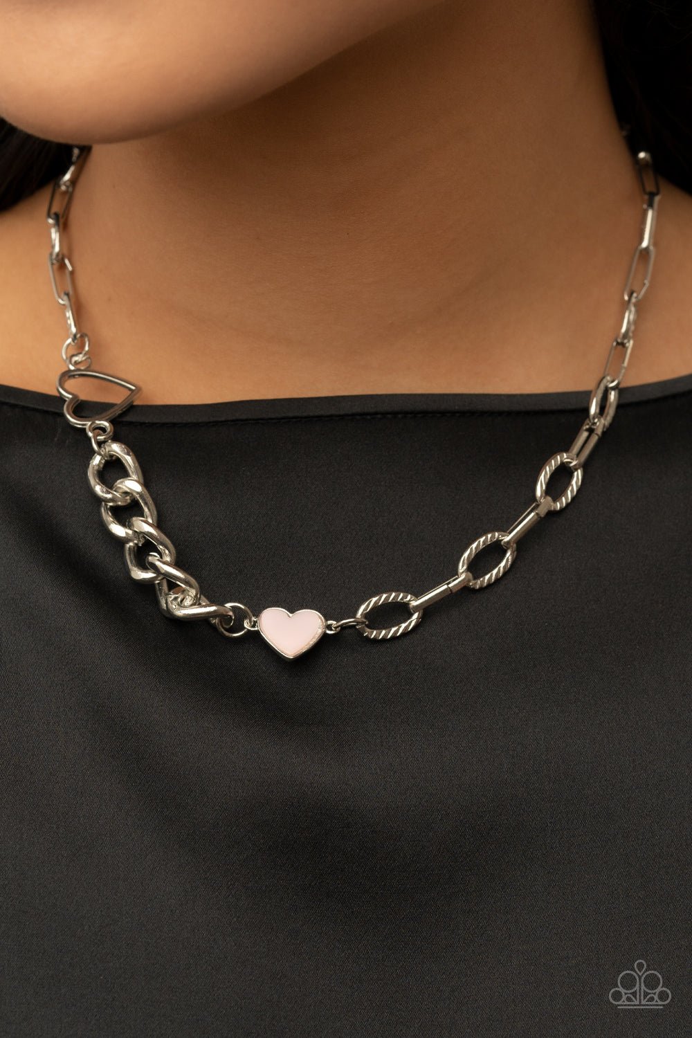 Paparazzi Accessories- -Little Charmer - Pink necklace