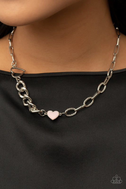 Paparazzi Accessories- -Little Charmer - Pink necklace