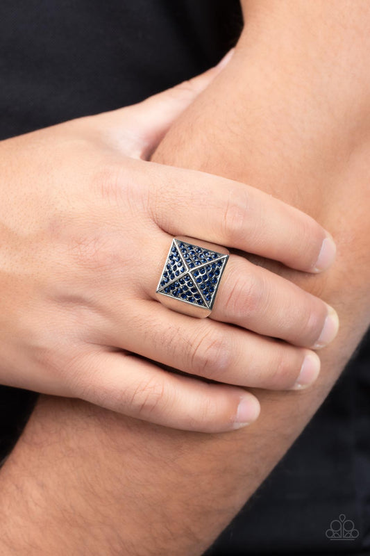 Paparazzi Accessories - Pyramidal Powerhouse - Blue ring