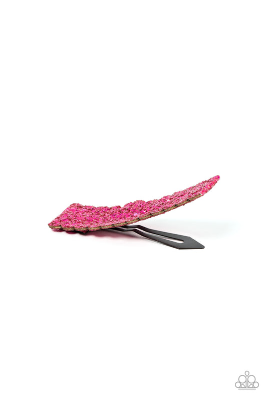 Paparazzi Accessories - Shimmery Sequinista - Pink clip