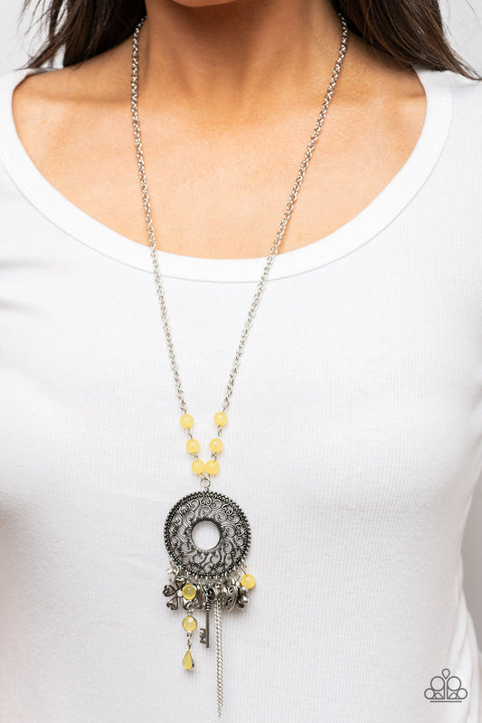 Paparazzi Accessories - Making Memories - Yellow necklace