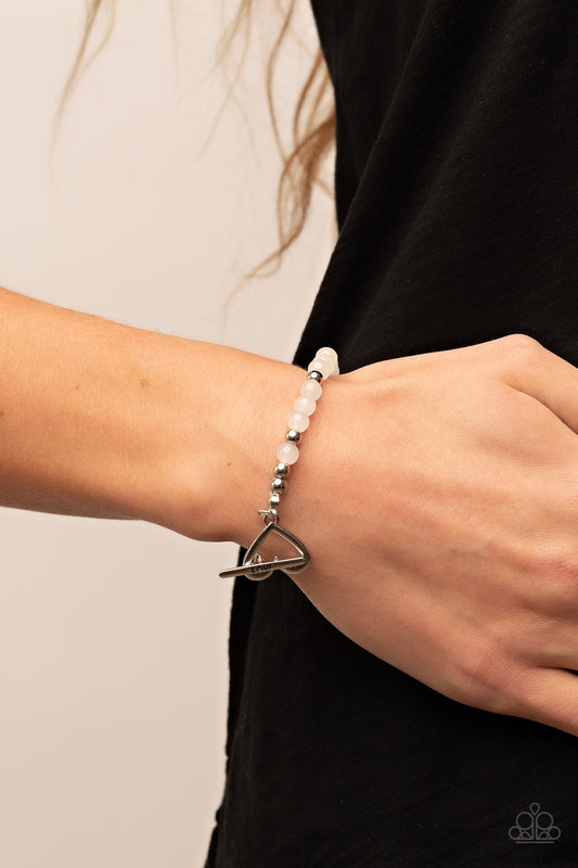 Paparazzi Accessories - Following My Heart - White bracelet