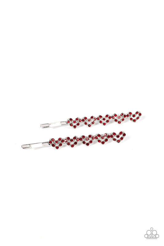 Paparazzi Accessories - Thinking of You - Red hair clips