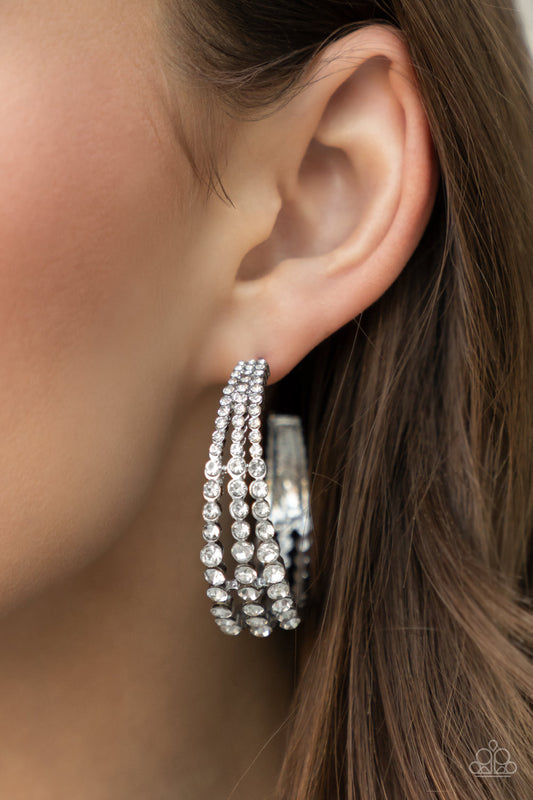 Paparazzi Accessories - Cosmopolitan Cool - White earrings