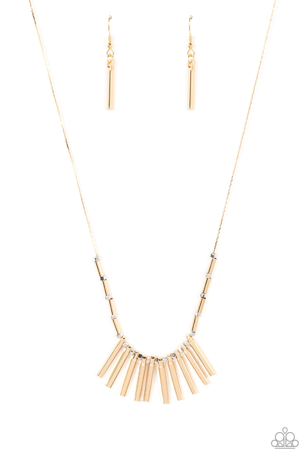 Paparazzi Accessories - Rustic Hot Rod - Gold necklace