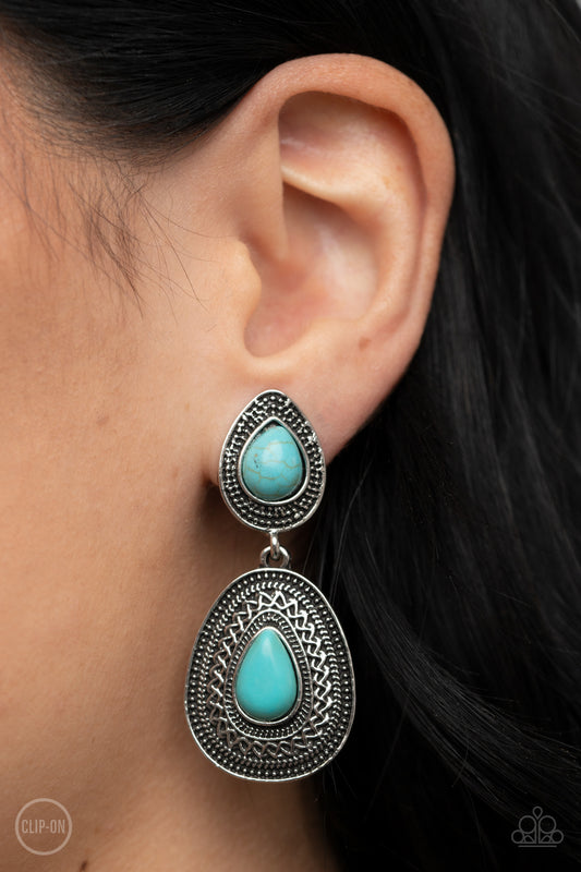 Paparazzi Accessories - Country Soul - Blue earrings