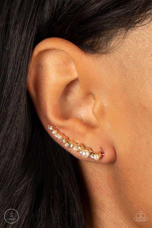 Paparazzi Accessories - Couture Crawl - Gold earrings