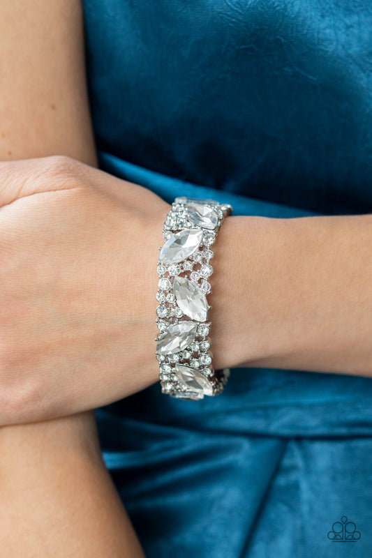 Paparazzi Accessories - Full Body Chills - White bracelet