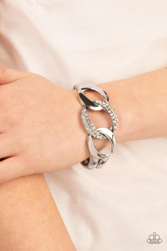 Paparazzi Accessories - BOMBSHELL Squad - White bracelet