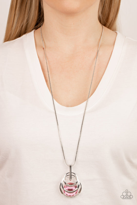 Paparazzi Accessories - Spun Sparkle - Pink necklace