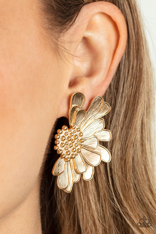 Paparazzi Accessories - Farmstead Meadow - Gold earrings