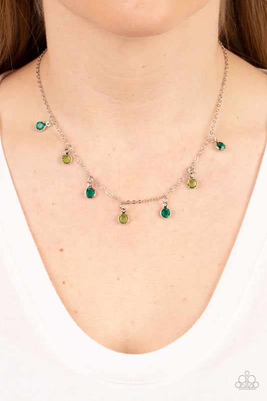Paparazzi Accessories -Carefree Charmer - Green necklace