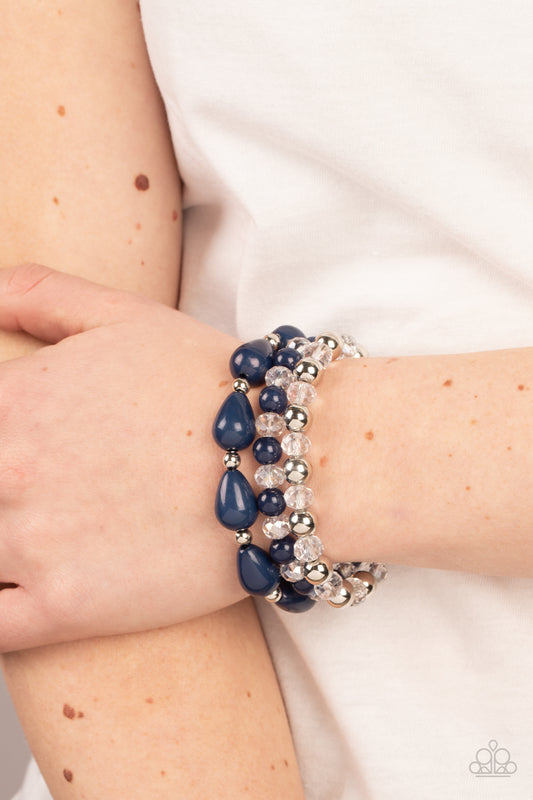Paparazzi Accessories - Beachside Brunch - Blue bracelet