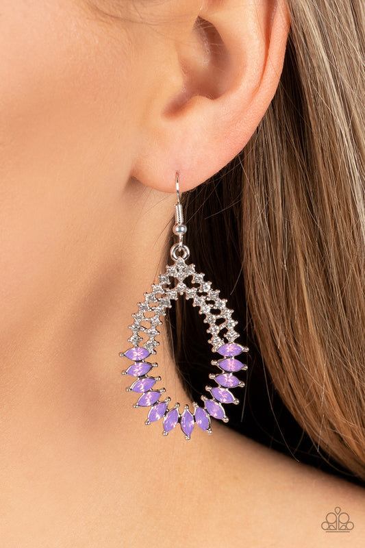 Paparazzi Accessories - Lucid Luster - Purple earrings