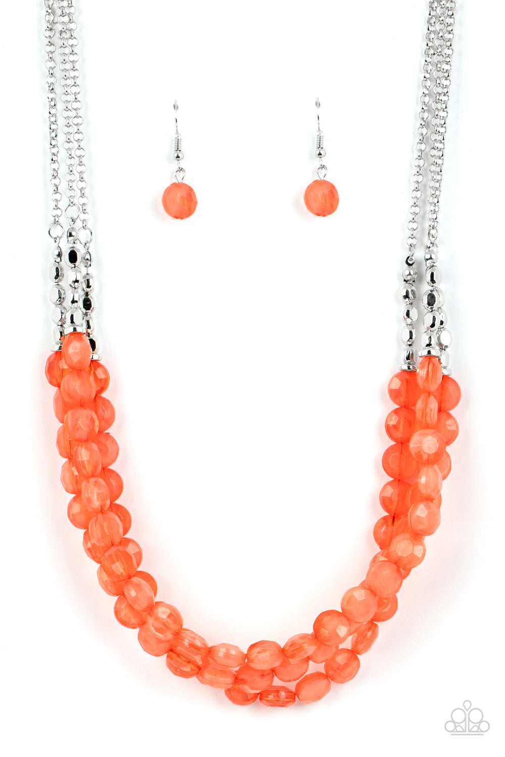 Paparazzi Accessories - Pacific Picnic - Orange necklace
