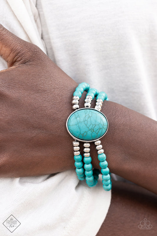 Paparazzi Accessories - Stone Pools - Blue bracelet