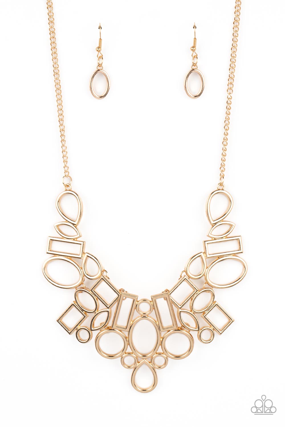 Paparazzi Accessories - Geometric Grit - Gold necklace