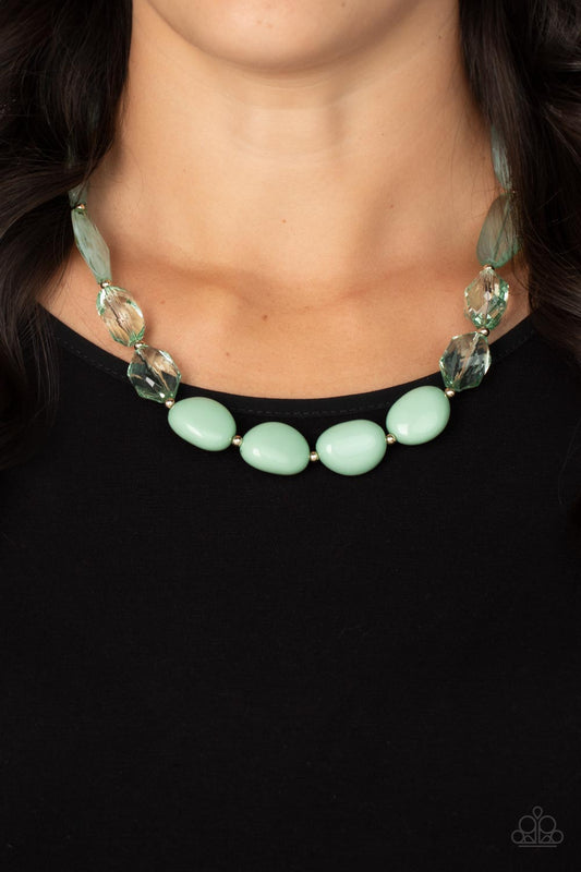 Paparazzi Accessories - Private Paradise - Green necklace