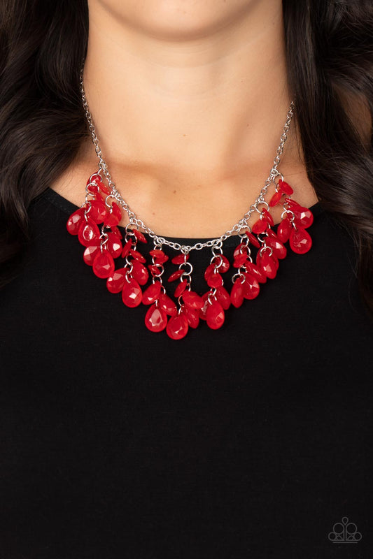 Paparazzi Accessories -Crystal Cabaret - Red necklace