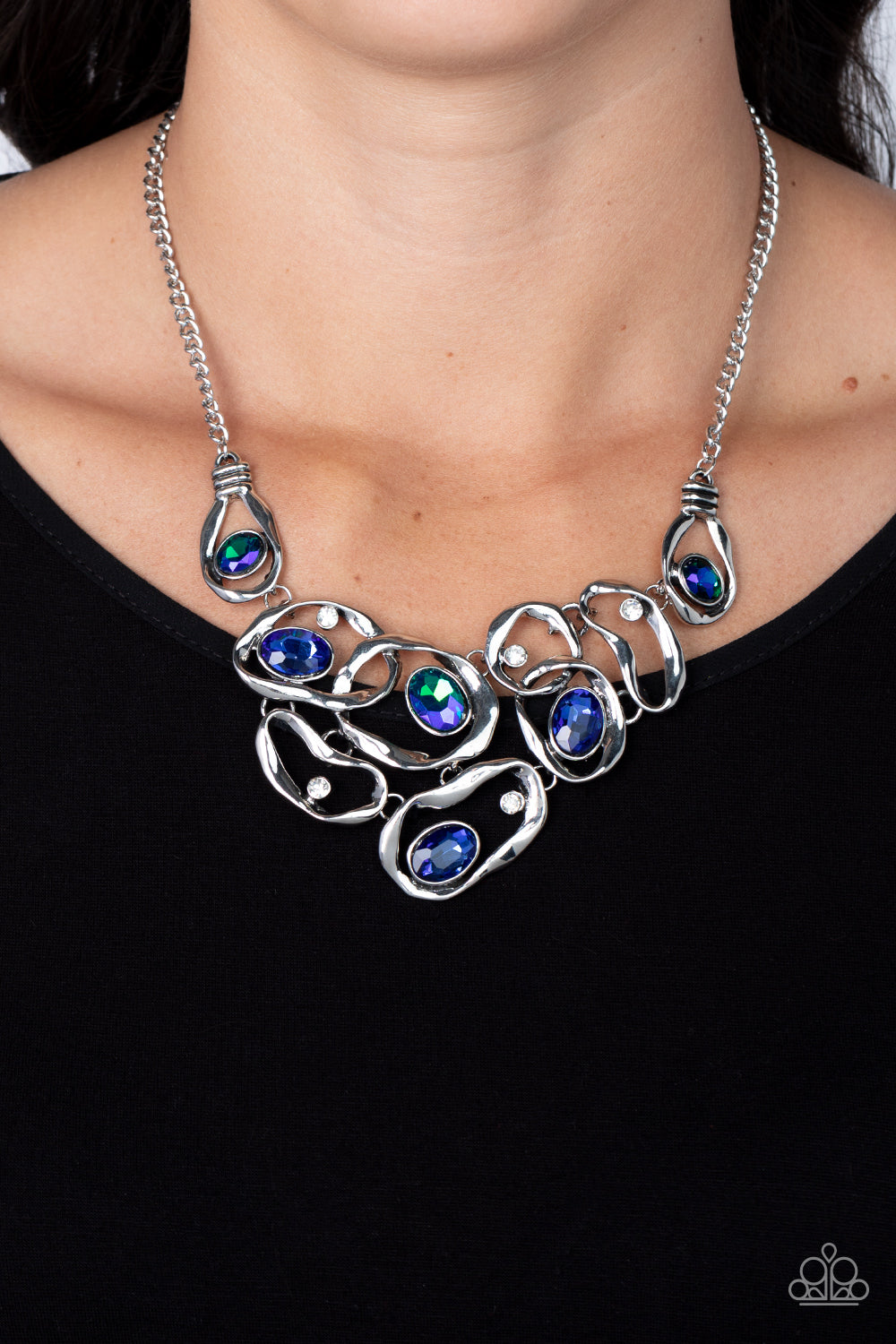 Paparazzi Accessories - Warp Speed - Blue necklace