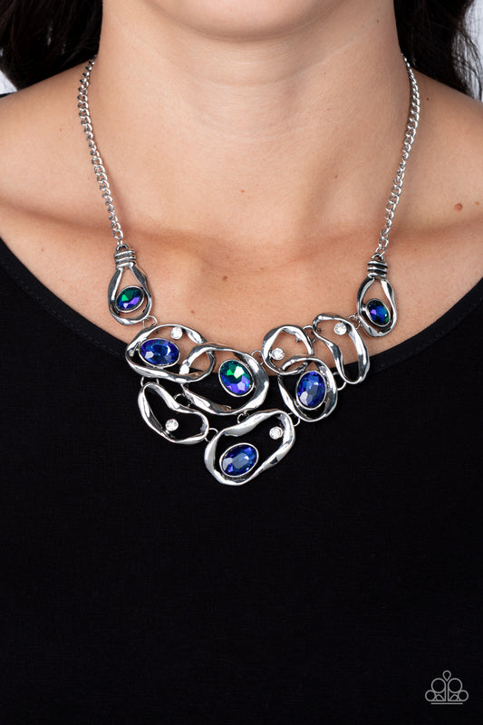 Paparazzi Accessories - Warp Speed - Blue necklace