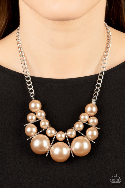 Paparazzi Accessories - Challenge Accepted - Brown necklace