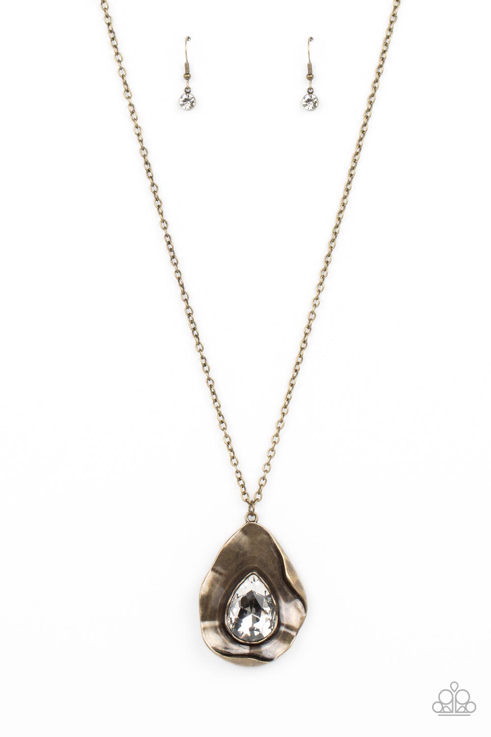 Paparazzi Accessories - Surrealist Sparkle - Brass necklace