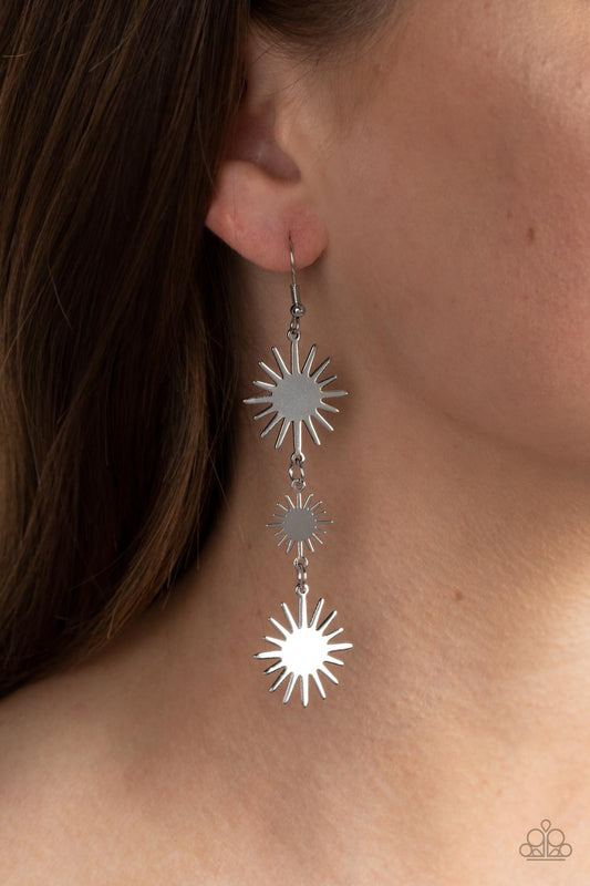 Paparazzi Accessories - Solar Soul - Silver earrings