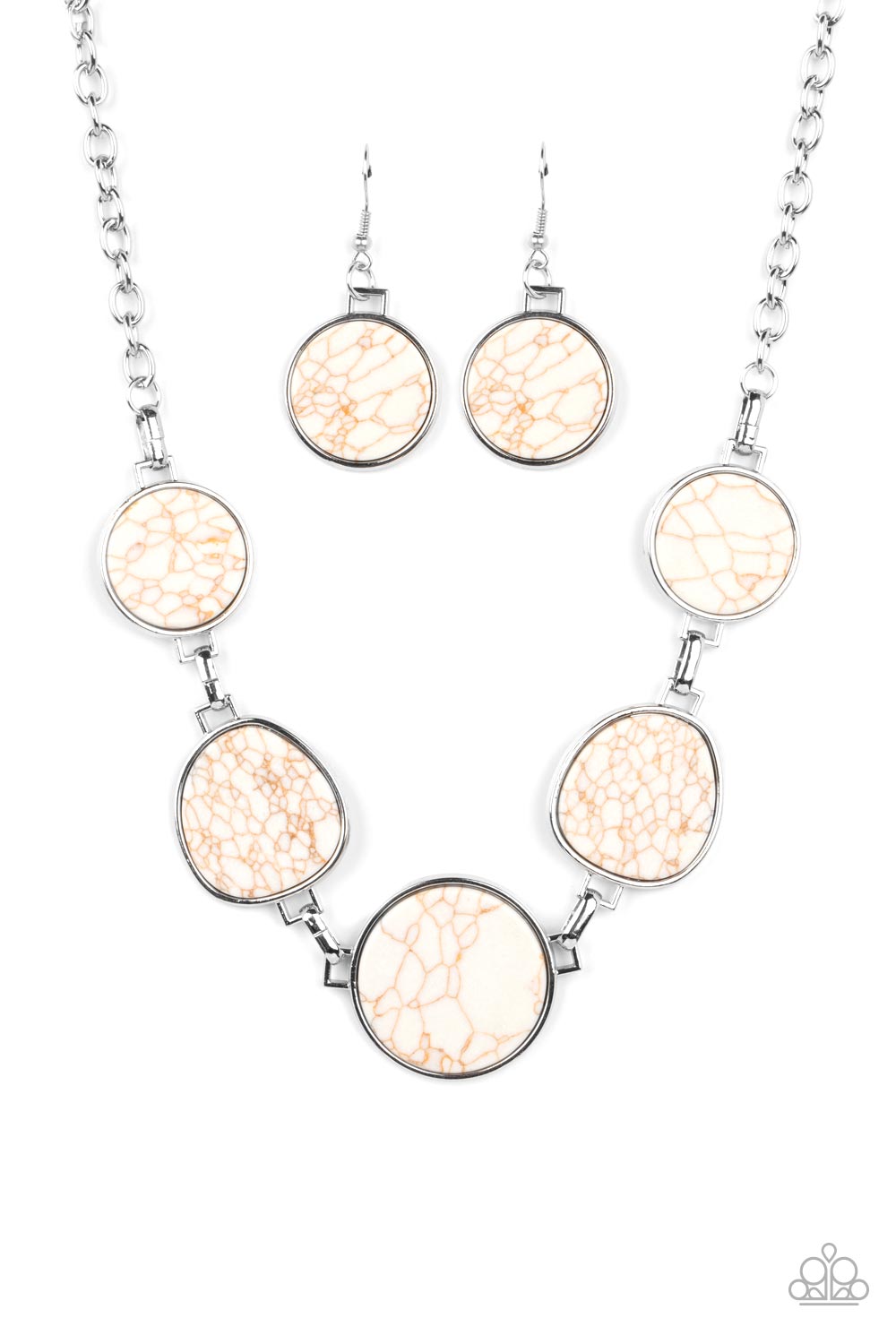Paparazzi Accessories - Santa Fe Flats - White necklace