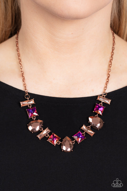 Paparazzi Accessories - Interstellar Ice - Copper necklace