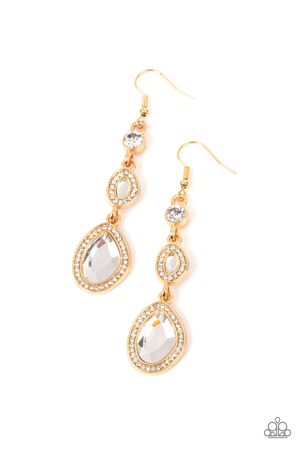 Paparazzi Accessories - Dripping Self-Confidence - Gold earrings