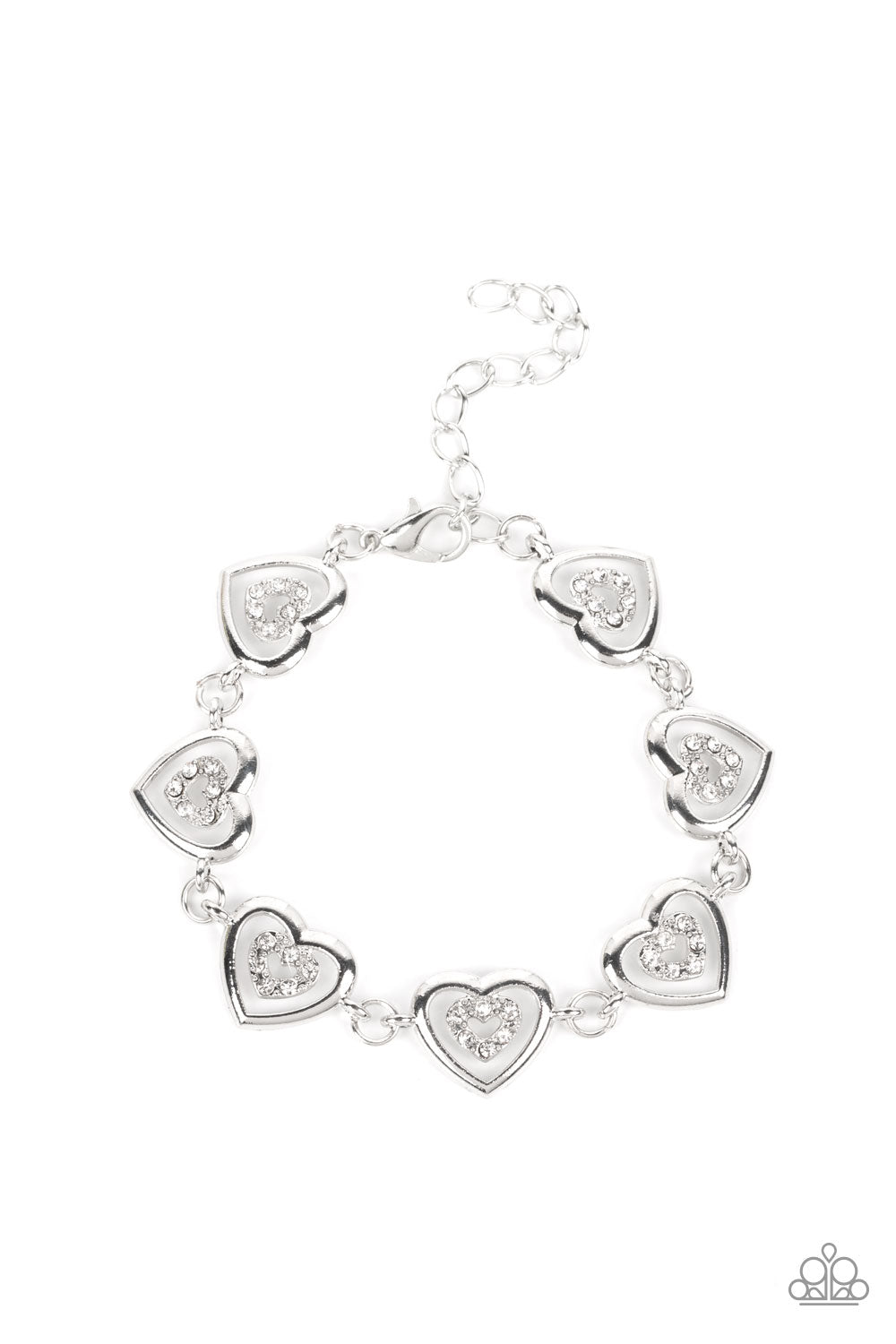 Paparazzi Accessories - Catching Feelings - White bracelet