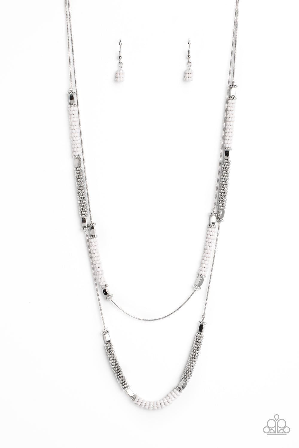 Paparazzi Accessories - Caviar Chic - White necklace