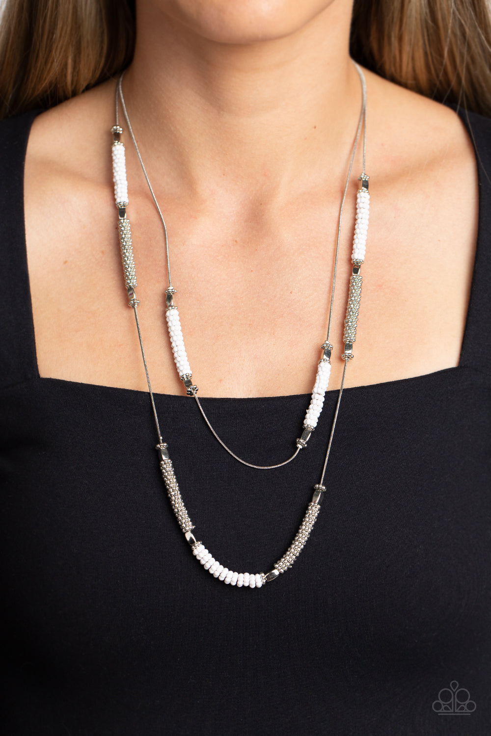 Paparazzi Accessories - Caviar Chic - White necklace
