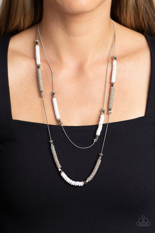 Paparazzi Accessories - Caviar Chic - White necklace