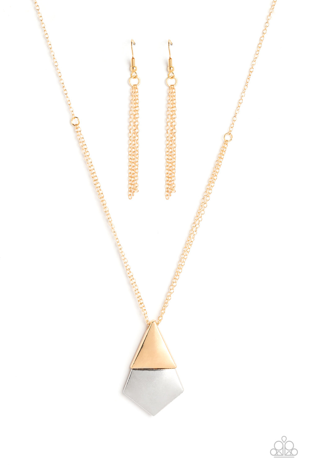 Paparazzi Accessories - Posh Pyramid - Gold necklace