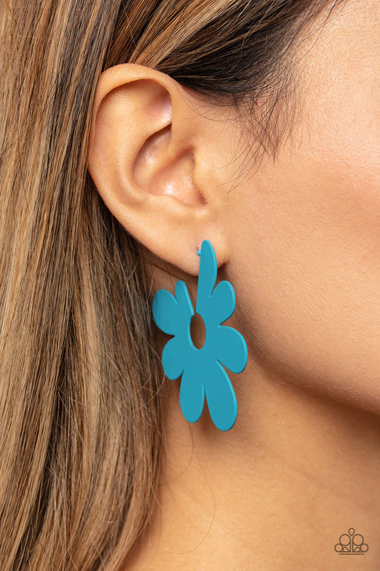 Paparazzi Accessories Flower Power Fantasy - Blue earrings