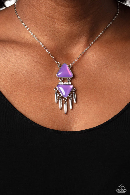 Paparazzi Accessories - Under the FRINGE - Purple earrings